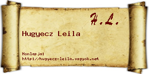 Hugyecz Leila névjegykártya